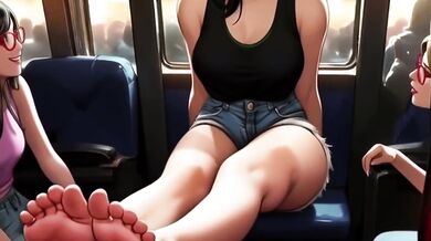 Lin's Friend Gave You A Footjob On The Train