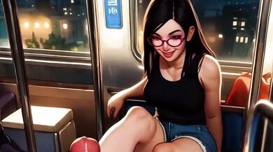 Asian Hentai Girl Gives Best Public Footjob On Train With Big Dick