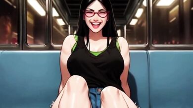 Asian Hentai Girl Gives Best Public Footjob On Train With Big Dick