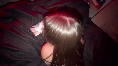 Caught 18 Year Cute Brunette Watching Porno And Dominant Man Concluded Inside With Cum Inside Pussy