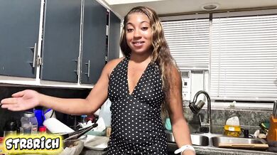 Stepdad Walks In To Destroy Me With Big Cock Anal While I Cook Dinner