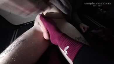 Rainy Car Trunk Milf Footjob Destroyed Gushing Finish And Clean Up Lick