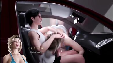 Stepmom Cock Destroyed Stepson Car Blowjob Swallow Caught Public Hentai MILF Big Tits