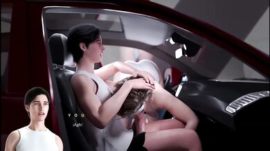 Stepmom Cock Destroyed Stepson Car Blowjob Swallow Caught Public Hentai MILF Big Tits