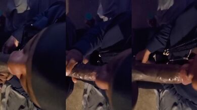 Ebony Sloppy Blowjob Destroyed Gushing CUM From Deepthroat Swallow