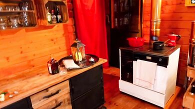 Steampunk Time Traveler Strip Tease and Toilet Sex Fuck POV