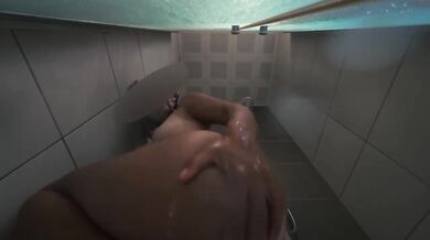 Rainy Day Amateur Shower Fingering Orgasm Cum Twice Dripping Wet Pussy