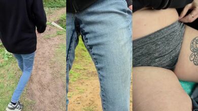 Wife Has Accident on Walk Pee Pants Then Takes Care of Me With Amateur Blowjob in Car