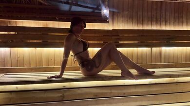 Hot Sauna Session in Bikini Sweat and Steam Destroyed Gushing Choked HD Porn Solo Female Verified Amateurs