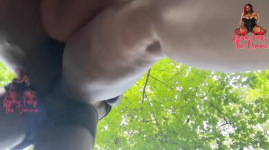 Ebony BBW Slut Fucks And Sucks Stranger With BBC In Woods
