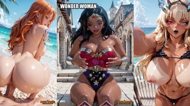Nami Ahri 2B Wonder Woman Megara Emma Nessa Gushed Fucked Compilation Big Ass Big Tits Parody