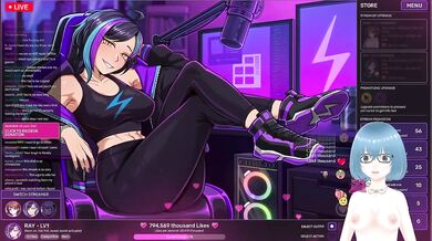 Horny Hentai Vtuber Destroyed Gaming Porno for Big Tits