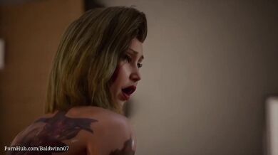 Busty Blonde Blowjob Deepthroat Riding Cowgirl Anal Pussy Creampie Cum on Tits Animation Hentai Hardcore