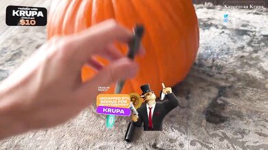 Horny Stepsister Destroyed In Pumpkin Rough Sex Gushing