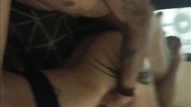 Goth Girl Prone Bone Destroyed In First Date Amateur Ass Grinding With Cum In Condom