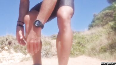 Beach Couple Compilation Destroyed By Big Cock Gushing Choked Blowjob And Handjob Pussy Play