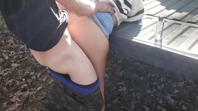 Amateur Babe Hot Creampie in the Woods Skirt No Panties Big Dick Exclusive HD