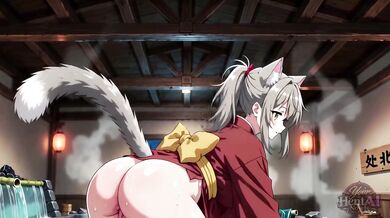 Busty Neko Girl Destroyed By Samurai Hard Cock Cumshot