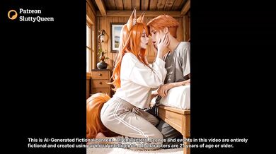 Fox Girl And Fox Boy Cabin Sex Destroyed By Oiled Blowjob And Big Tits