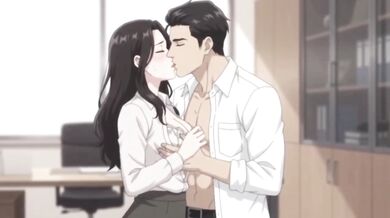 Boss fucks hot secretary with big tits and ass for promotion in office