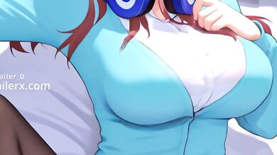 Miku Nakano the quintessential schoolgirl gets destroyed gushing and choked