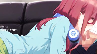 Miku Nakano the quintessential schoolgirl gets destroyed gushing and choked