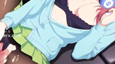 Miku Nakano the quintessential schoolgirl gets destroyed gushing and choked
