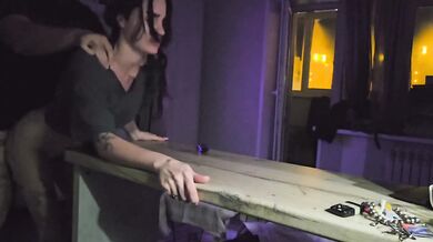 Fast Sex in Kitchen Gets Destroyed with Big Dick Blowjob Amateur HD