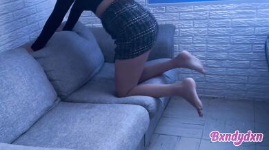 Gushing Latina In Miniskirt Shows Her Big Ass On Camera