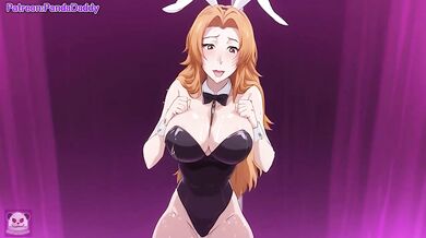 Bleach Rangiku Matsumoto Bunny Suit Big Tits Blowjob for Boss Hentai