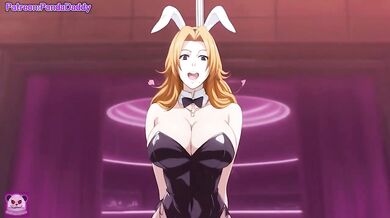 Bleach Rangiku Matsumoto Bunny Suit Big Tits Blowjob for Boss Hentai