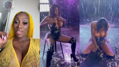 Ebony Solo Wet BDSM Dominant Woman Destroyed Gushing Behind The Scenes HD