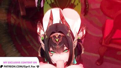 Lauma Destroyed By Cartoon Futa Nefer Lesbian Hentai Gushing Futanari