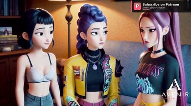 Kpop Demon Hunters Rumi Mira Zoey Threesome Destroyed