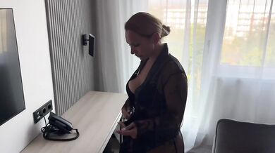 Solo wellness trip ruined when I cheated on my husband with the hotel reception guy in doggy style with cum in mouth