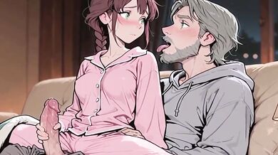 Stepdaddy destroys me gushing choked when Mom is gone animated