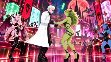 Evil Rick And Demon Girl Destroyed Hooked Teen With Big Boobs In Dark Anime Hentai Cartoon