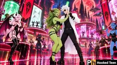 Evil Rick And Demon Girl Destroyed Hooked Teen With Big Boobs In Dark Anime Hentai Cartoon