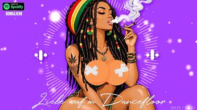 German Deutsches Reggae Love on the Dancefloor Cartoon