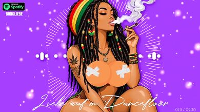 German Deutsches Reggae Love on the Dancefloor Cartoon
