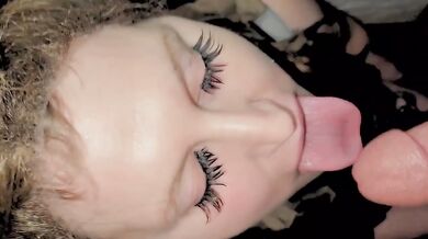 Hot MILF amateur blowjob destroyed my face with big dick cum
