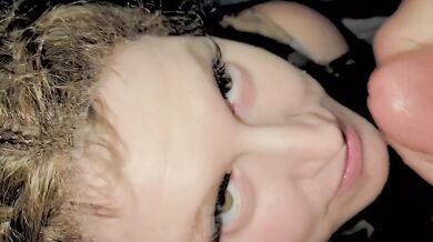 Hot MILF amateur blowjob destroyed my face with big dick cum