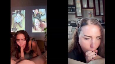Split Screen Blowception Destroyed Gushing Cumshots