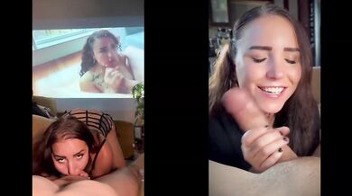 Split Screen Blowception Destroyed Gushing Cumshots