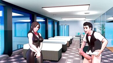 Boss Destroyed Secretary Throat With Cumshot Creampie In Gaming Hotel