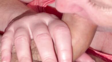 Step Mom MILF Handjob With Thick Cock Cum Load Rub Squeeze Nut