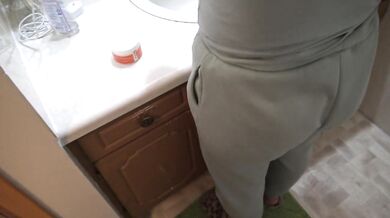 Horny stepson cum inside my panties before he goes to school