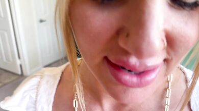 Beautiful & Busty Blonde Sucks & Fucks