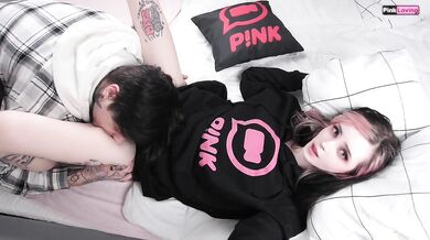 Bumped into her stepbrother in a video chat room and cum on him (Episode 1) - pinkloving