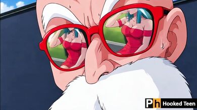 Master Roshi And Bulma Destroyed With Gushing Choked Hungers